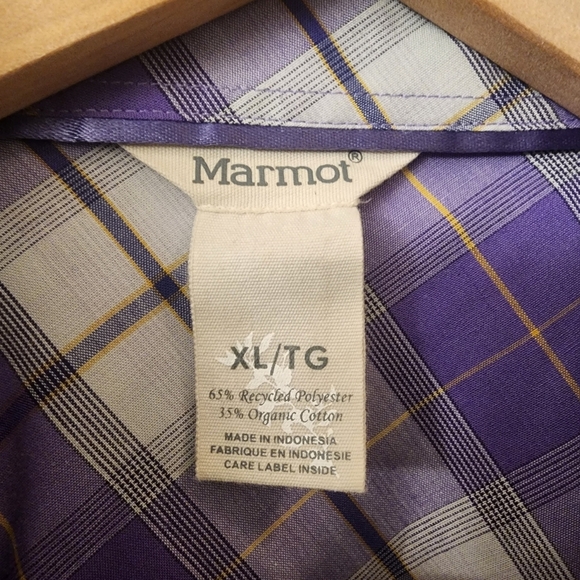 NWT Marmot Kate LS Longsleeve Purple Gray UPF/UV 20 Performance Shirt Womens XL - Picture 7 of 12